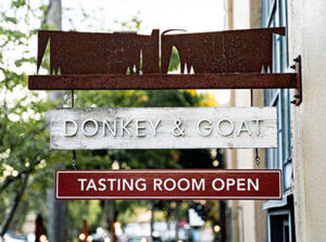 Donkey & Goat Tasting Room Sign