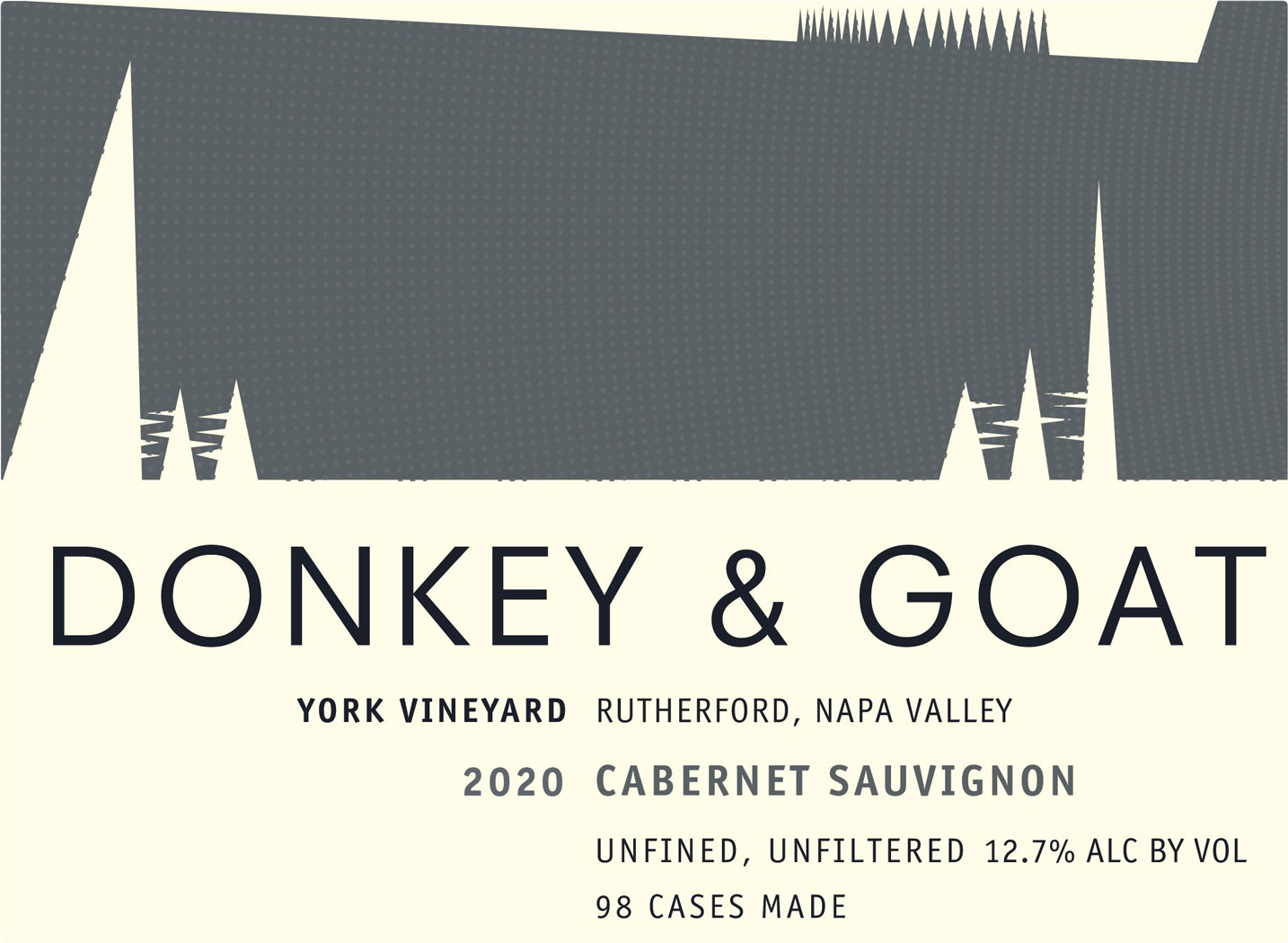 Donkey & Goat wine-label artwork — Cabernet