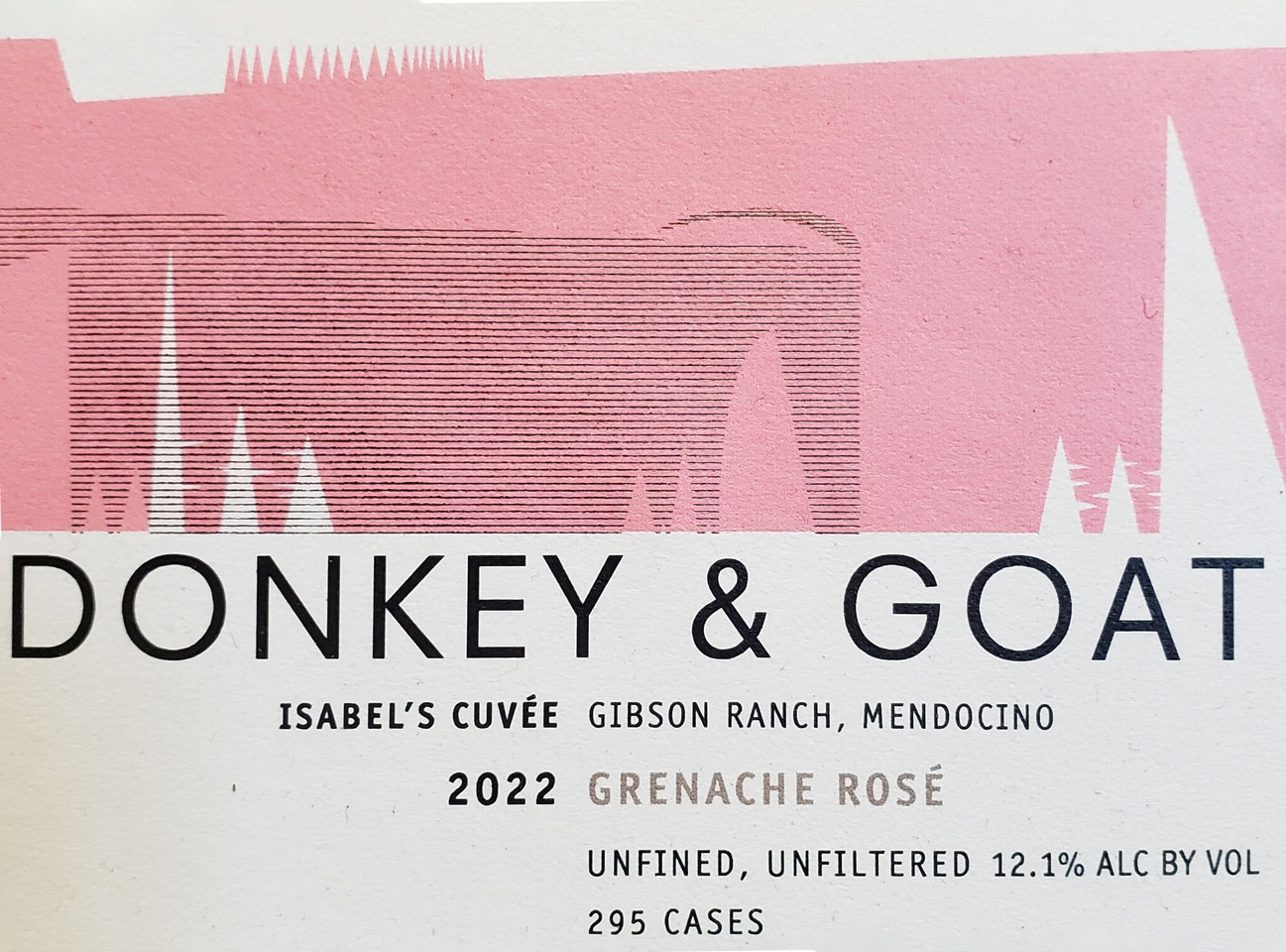 Donkey & Goat wine-label artwork — Isabel’s Cuvée