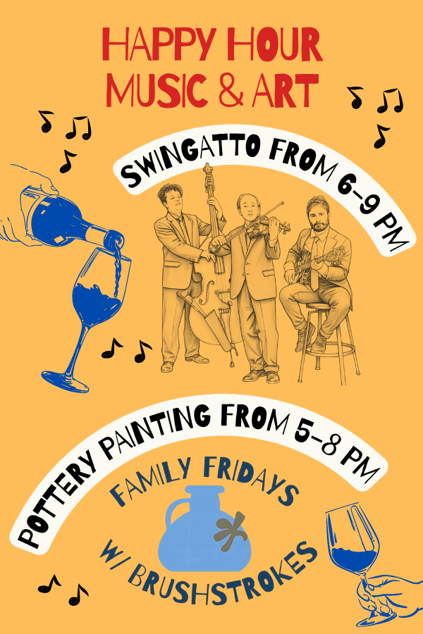 Friday Happy Hour: Music & Art with Swingatto + Brushstrokes Studio
