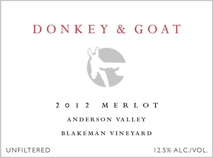 2012 Merlot label